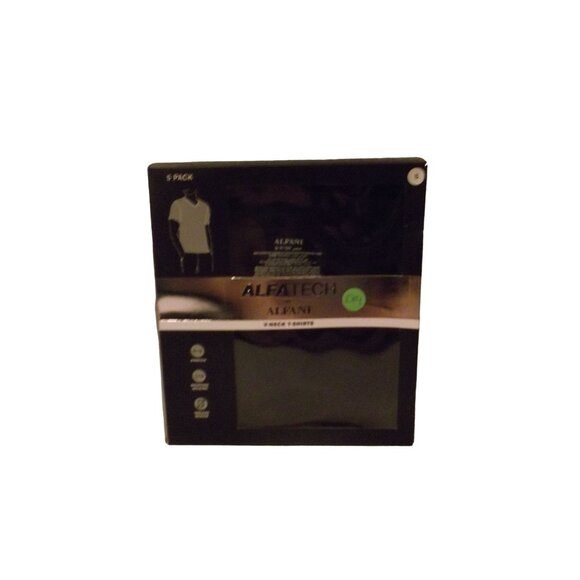 NIB Men's Small Alfatech Black V-Neck T-Shirts Pkg of 5          B1B     5/7/24 - Picture 1 of 4